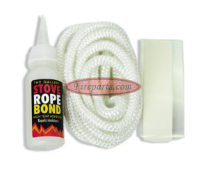 Stove Rope Seal Kit - 12mm - Soft White (for sealing doors / glasses)